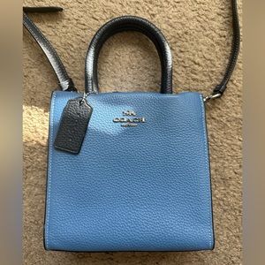 Coach Sky Blue Mini Carry Crossbody Bag